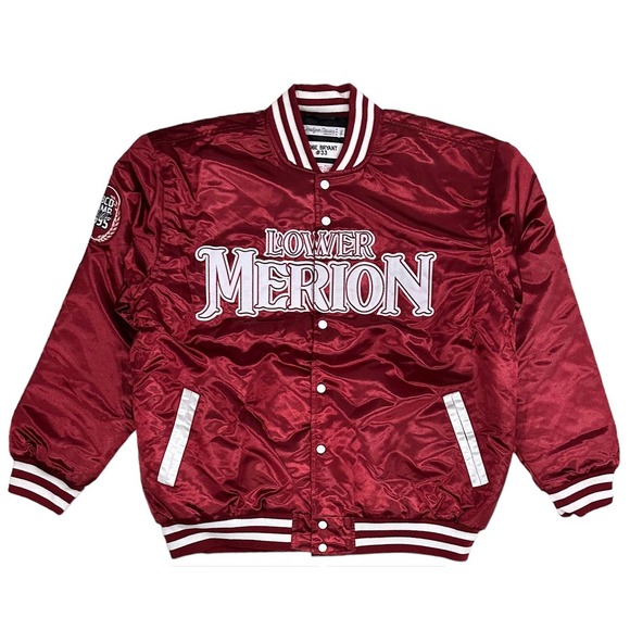 Kobe Bryant Men's Headgear Classics Lower Merion High School Satin Jacket - Picture 1 of 6